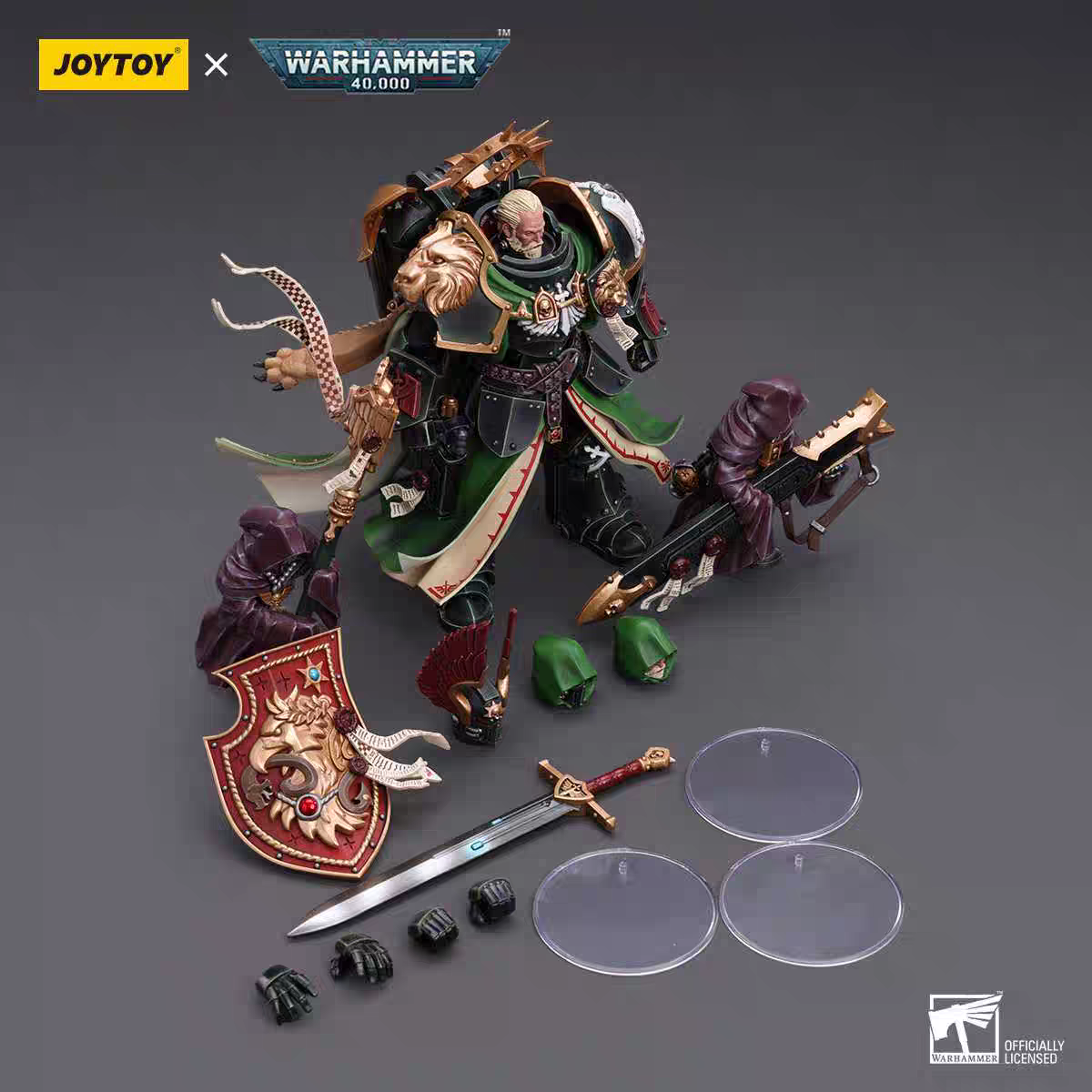 JOYTOY Warhammer 40k 1/18 Action Figure Dark Angels Primarch Lion Jonson Anime Collection Model Toys Gift